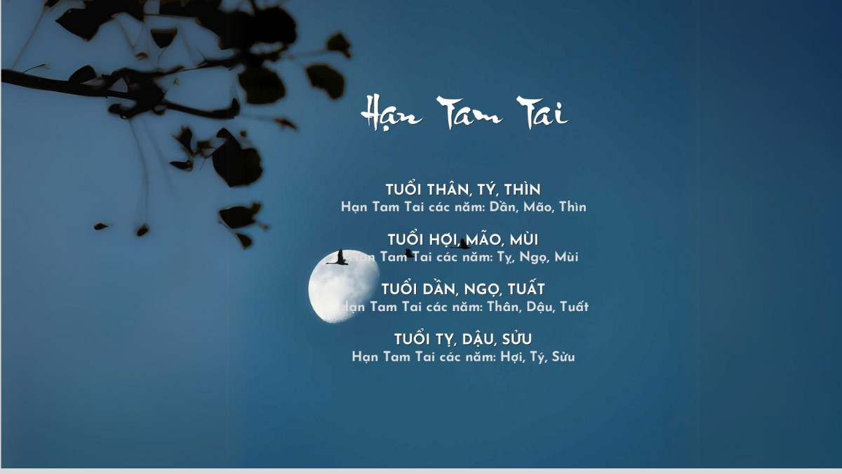 Cách tính tam tai người tuổi Thìn