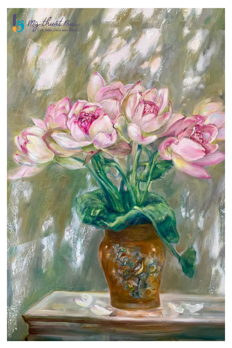 Hình vẽ hoa sen đơn giản