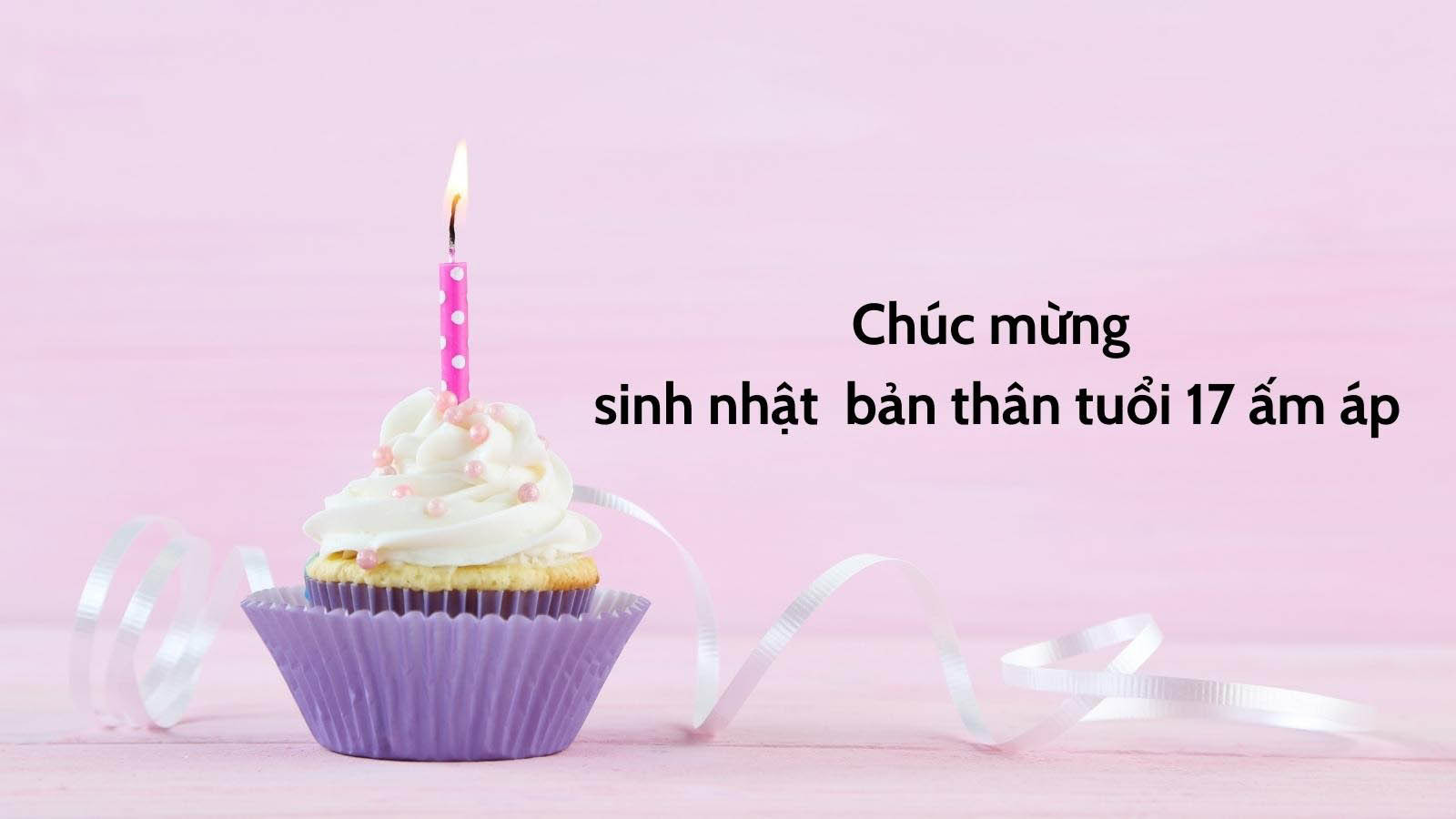 Lời chúc sinh nhật trên nền bánh kem và hoa