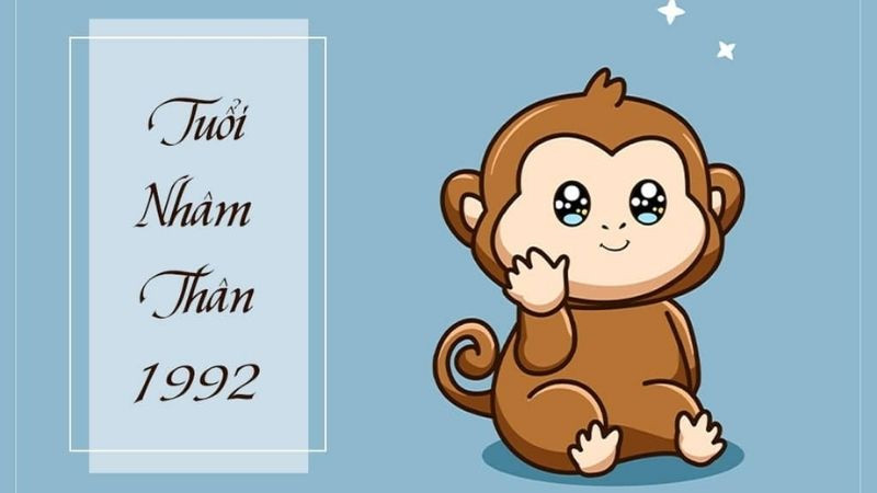 Hình ảnh người tuổi Khỉ (Thân) với Thiên Can Nhâm, biểu tượng cho sự thông minh và linh hoạt