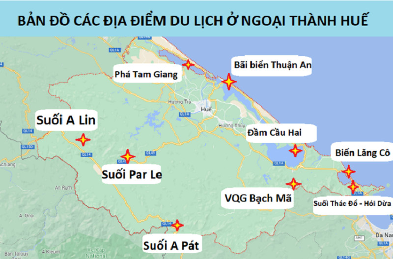 Các điểm du lịch phía ngoại thành phố Huế