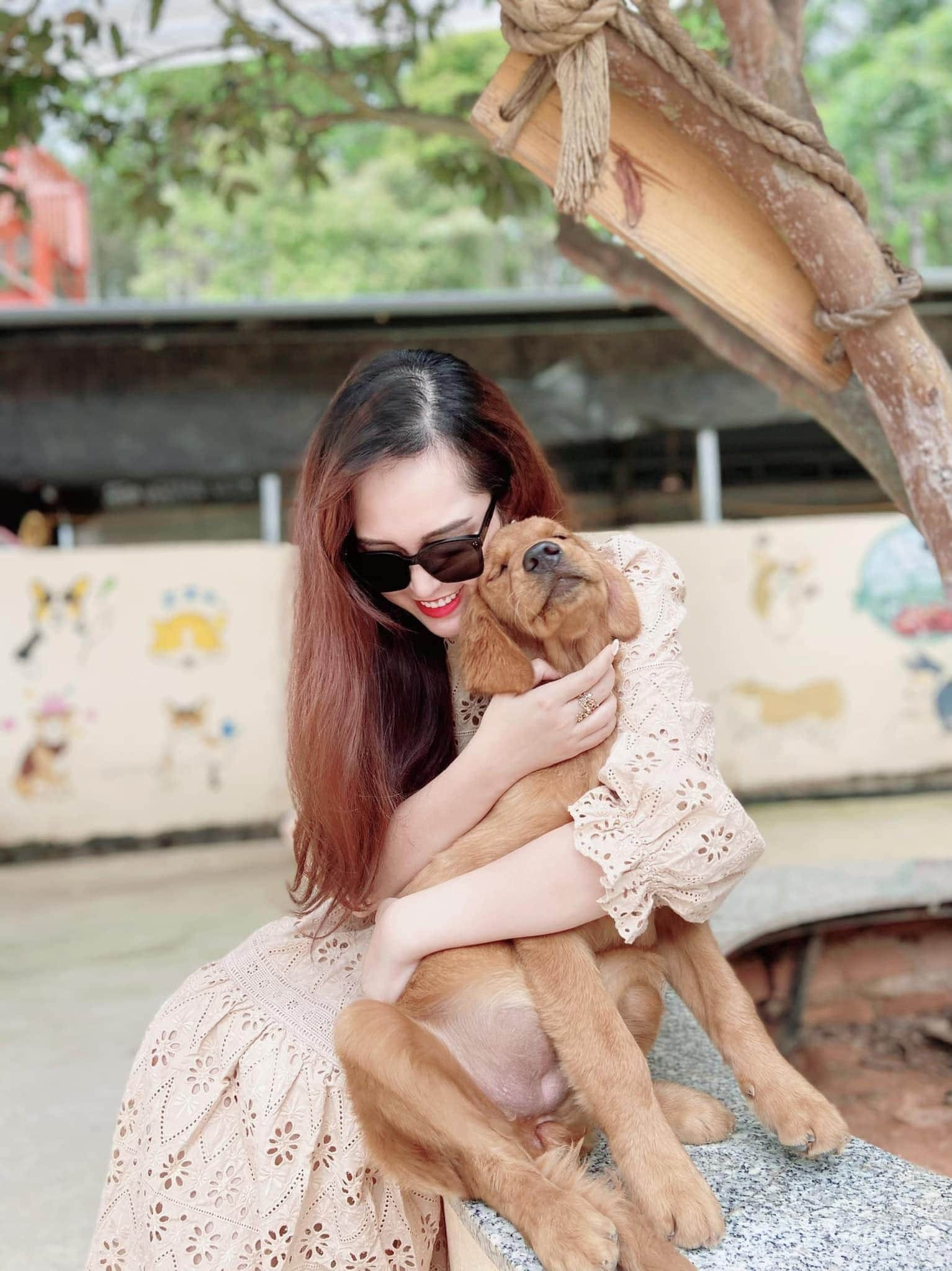 Chú chó Corgi chân ngắn đáng yêu đang chơi đùa trong sân Puppy Farm