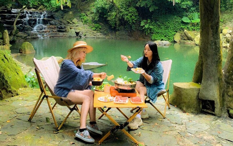 Cắm trại ở Thiên Sơn Suối Ngà