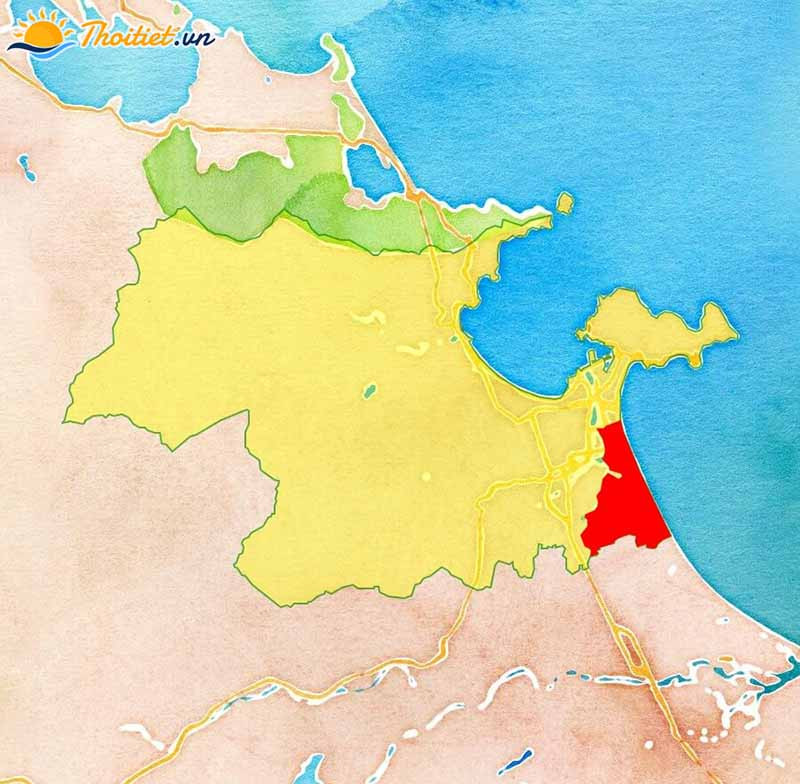 Bản đồ ranh giới hành chính các phường thuộc quận Ngũ Hành Sơn