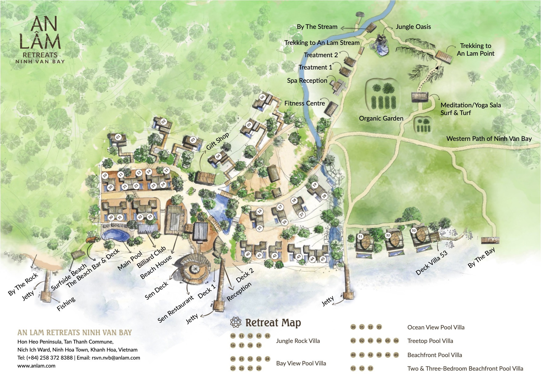 Bản đồ khu nghỉ dưỡng An Lâm Retreats Ninh Vân Bay