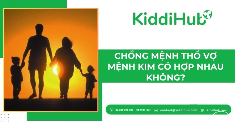 Hình ảnh một cặp đôi hạnh phúc, tượng trưng cho sự hòa hợp bền vững giữa chồng mệnh Thổ và vợ mệnh Kim