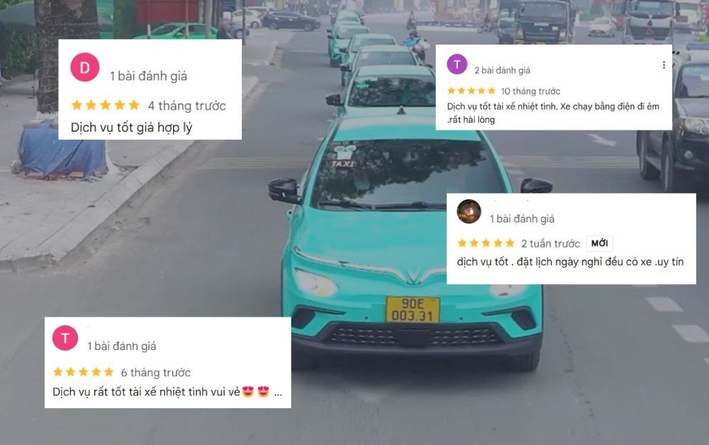 Taxi Xanh SM được khách hàng đánh giá cao về dịch vụ