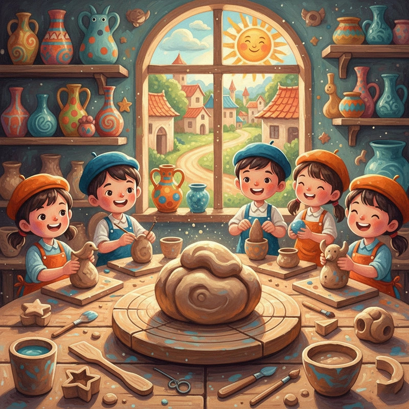 Gợi ý bố cục vẽ tranh làng nghề truyền thống