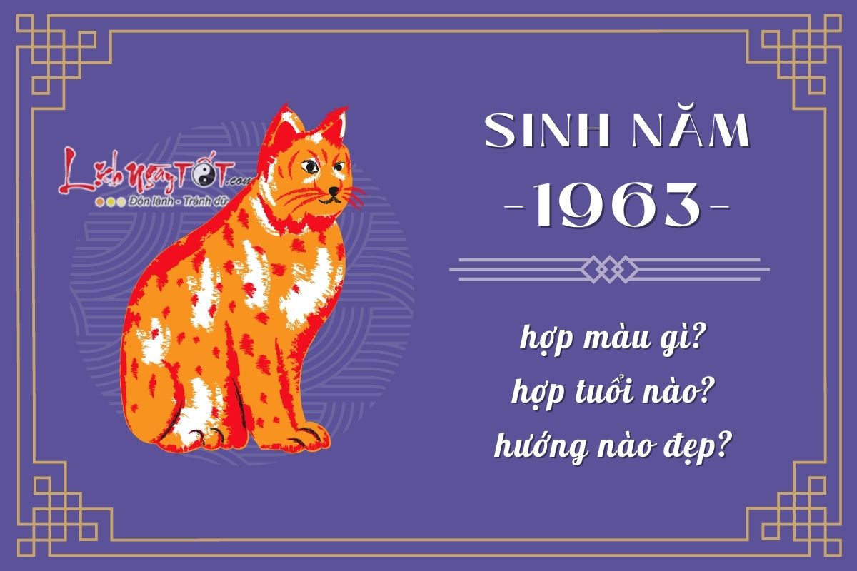 Người tuổi Quý Mão sinh năm 1963 hợp với các màu thuộc hành Thổ và Kim