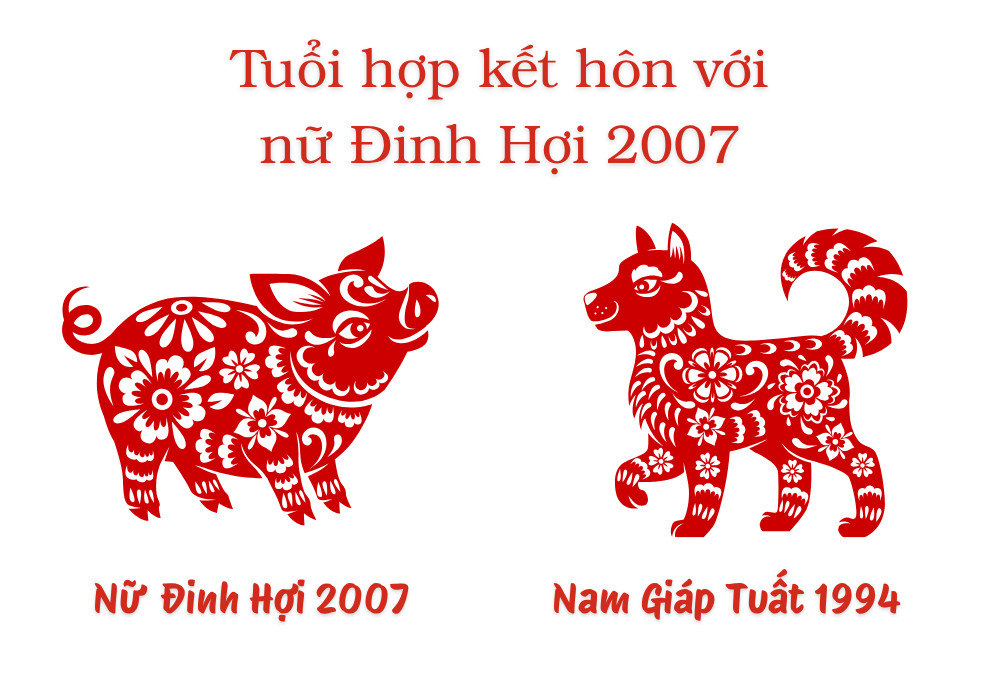 Nữ tuổi Đinh Hợi 2007 và Nam tuổi Giáp Tuất 1994
