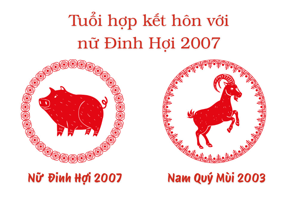 Nữ tuổi Đinh Hợi 2007 và Nam tuổi Quý Mùi 2003