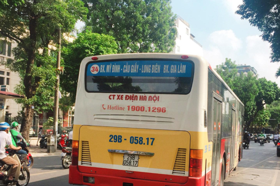 Tuyến bus 34 từ Bến xe Mỹ Đình đến Bệnh viện Tràng An Hà Nội