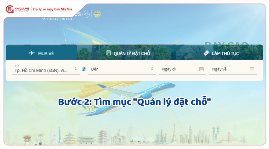 Cách kiểm tra cứu vé máy bay Vietnam Airlines bước 2