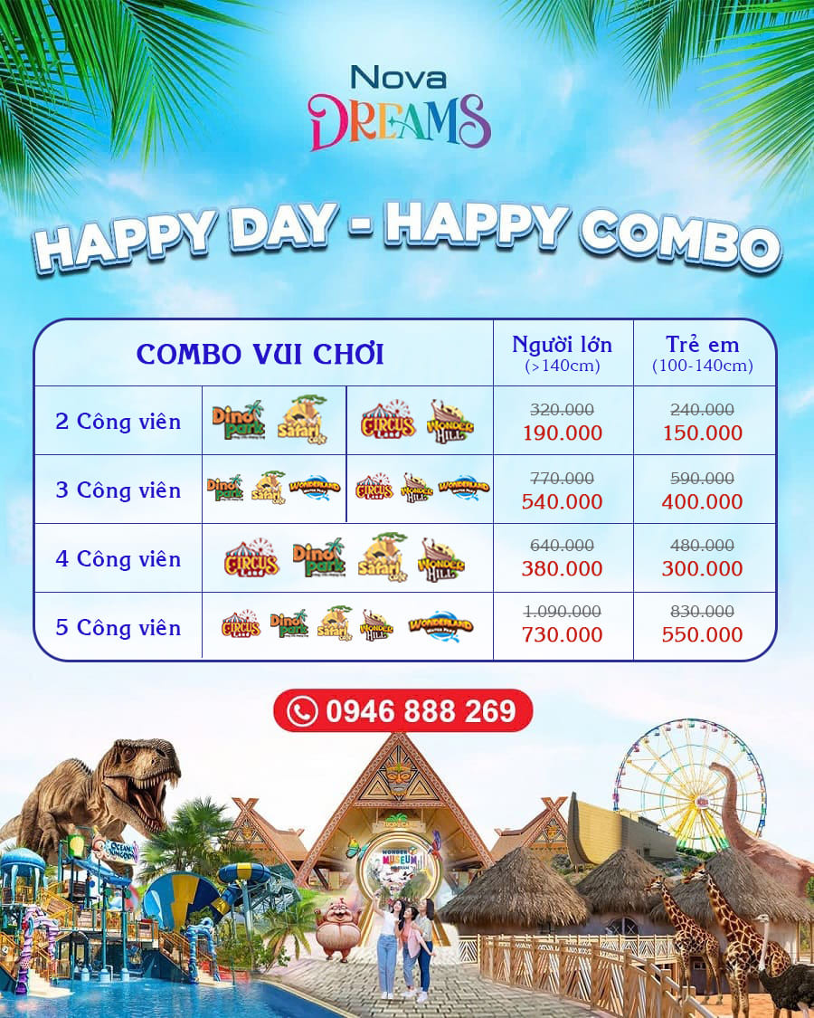 Combo vé vui chơi Novaworld Phan Thiết ưu đãi