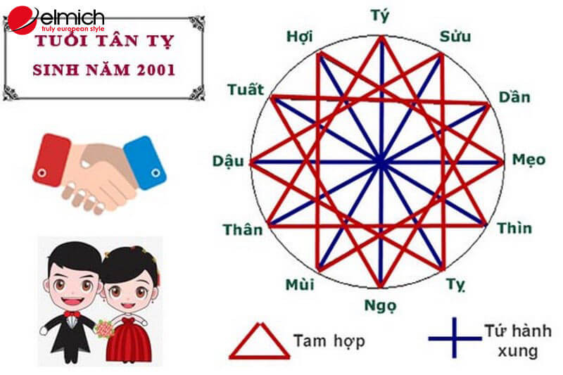 Người tuổi Tân Tỵ 2001 hợp tuổi nào trong hôn nhân?