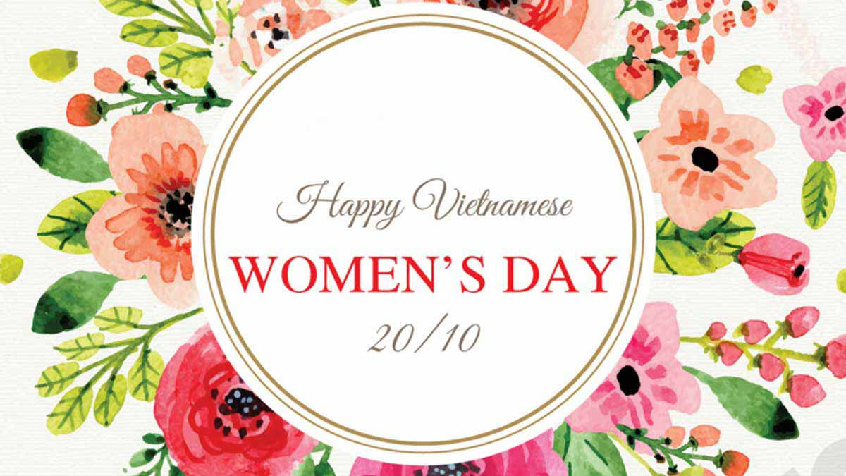 Cánh hoa hồng và tấm thiệp với lời chúc 20/10 ý nghĩa dành tặng cô giáo
