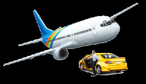 Xe taxi sân bay chuẩn bị đón khách tại Sân bay Chu Lai