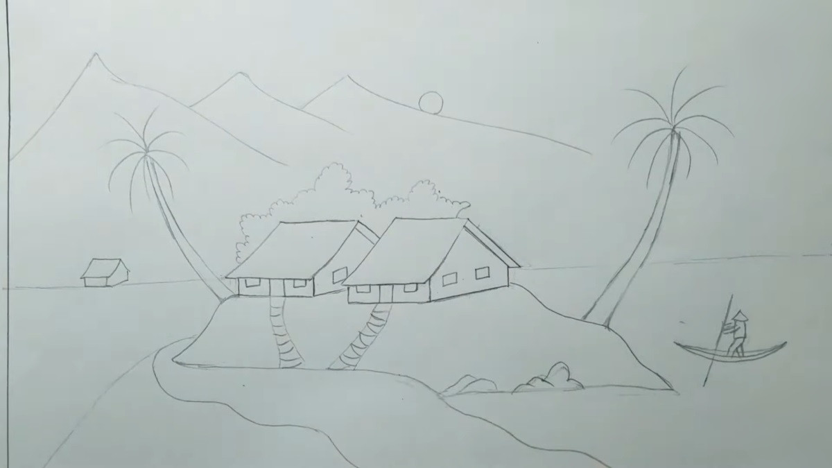 Hoàn thiện các chi tiết chính và phụ, tạo nên nét đặc trưng của cảnh vật nông thôn