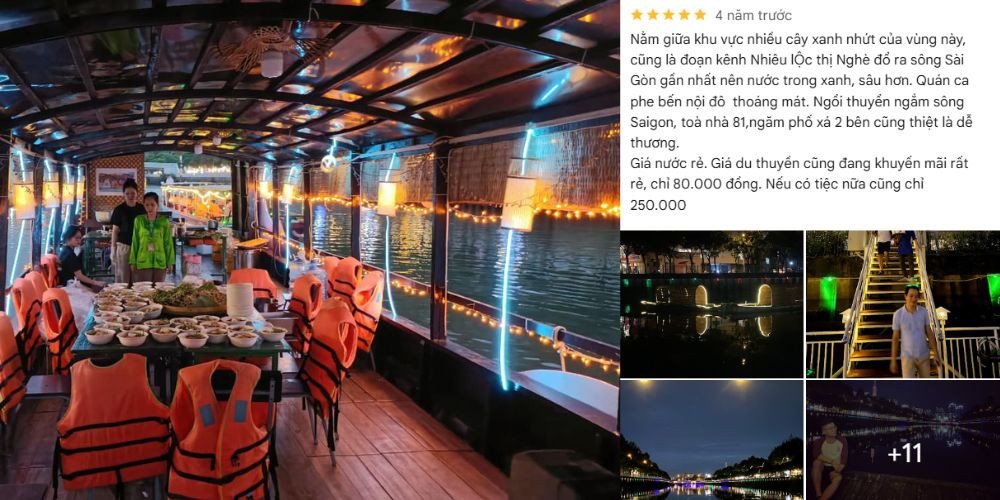 Cà phê Du Thuyền là nơi lý tưởng để ăn sáng hay ngắm hoàng hôn dần buông