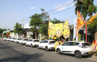 Xe taxi điện VinFast VF e34 của hãng Biển Xanh Ninh Thuận