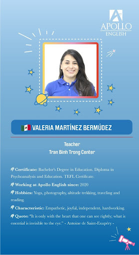 Giáo viên Valeria Martínez Bermúdez