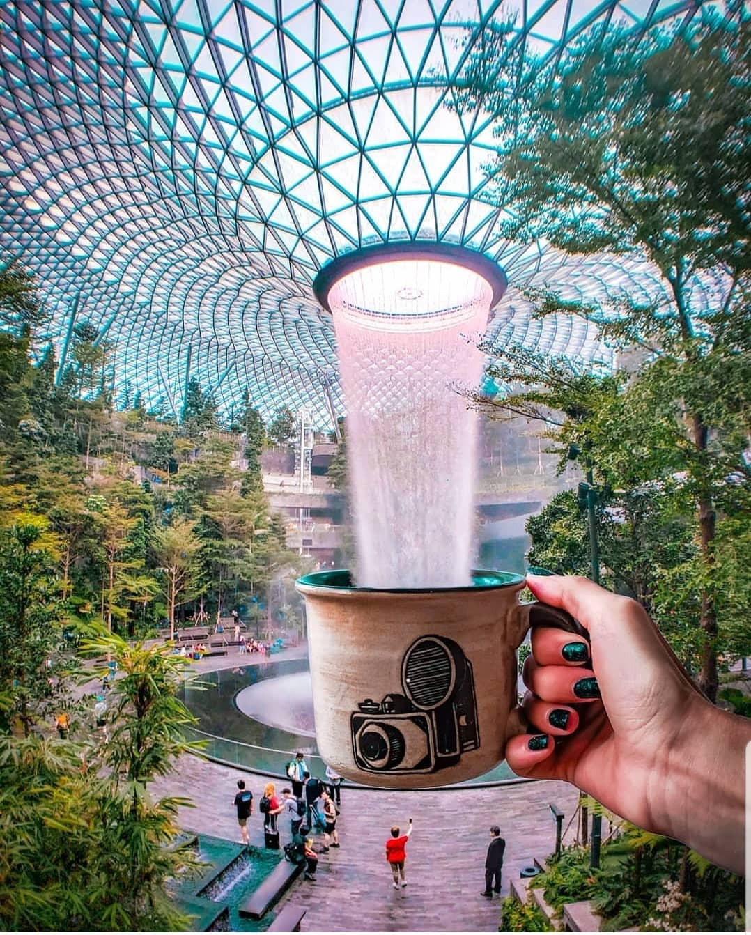 Một góc bên trong Sân bay Haneda, Tokyo