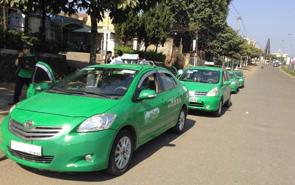 Đội ngũ xe taxi Mai Linh hoạt động tại địa bàn huyện Tân Hiệp