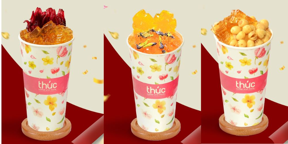 Menu đồ uống trang trí bắt mắt với đa dạng nhiều loại topping