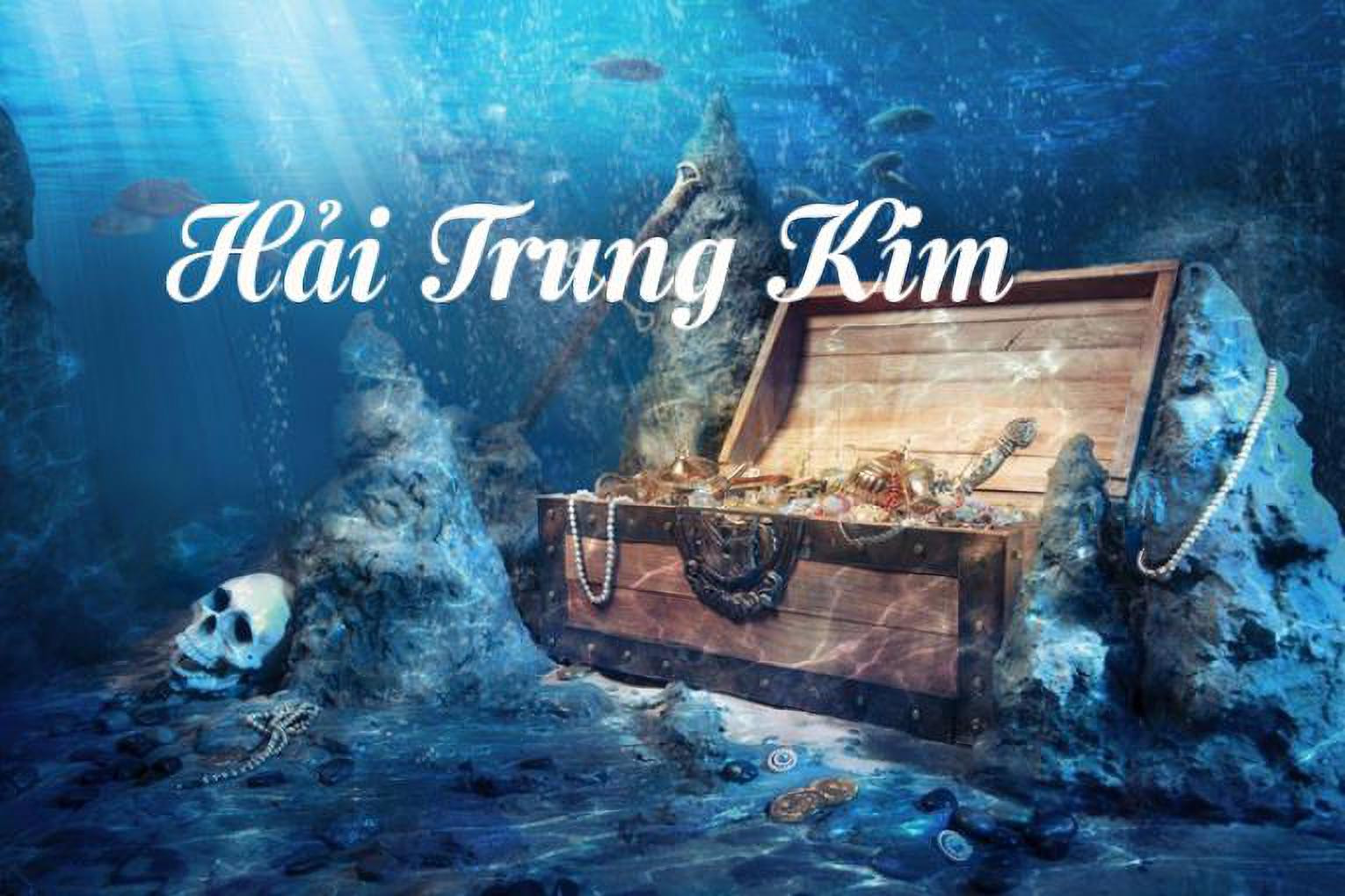 Hình ảnh tượng trưng cho mệnh Hải Trung Kim với ánh kim loại lấp lánh dưới đáy biển sâu