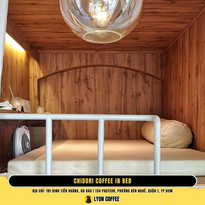 Chidori Coffee in Bed với không gian nghỉ ngơi ấm cúng, riêng tư