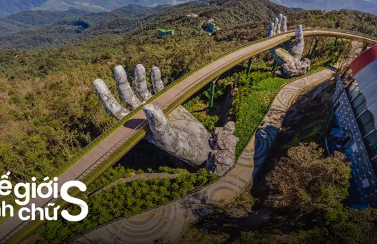Cầu Vàng Bà Nà Hills với kiến trúc độc đáo và ấn tượng