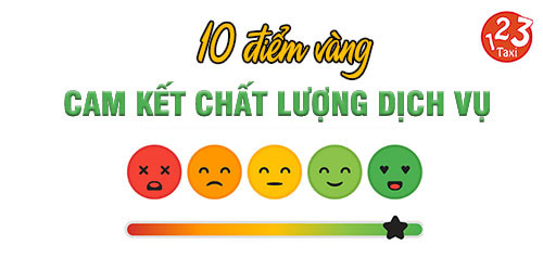 Bảng 10 điểm vàng cam kết chất lượng dịch vụ của Taxi 123