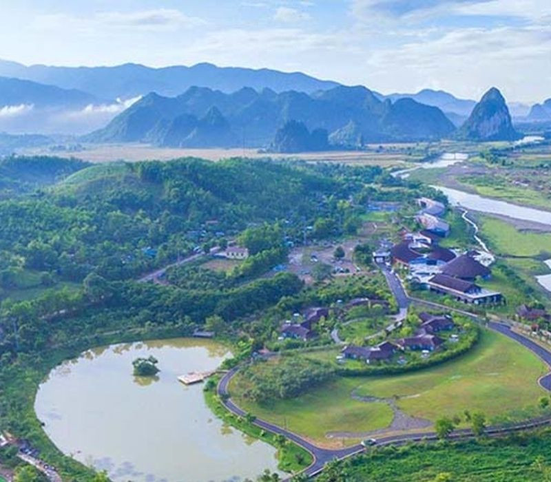 Cảnh quan yên bình tại Kim Bôi, Hòa Bình