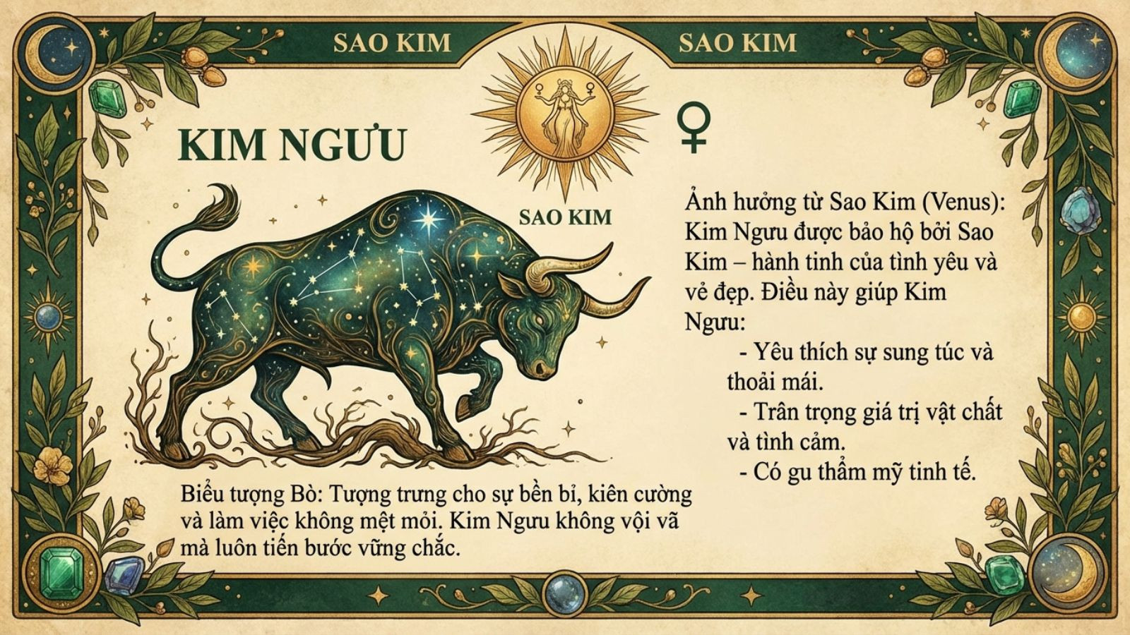 Ý nghĩa biểu tượng cung Kim Ngưu
