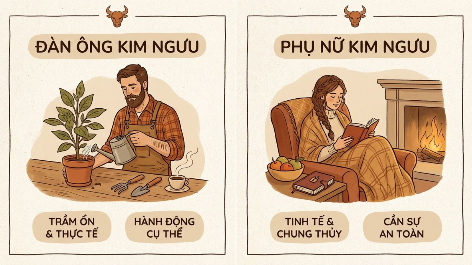 Đặc điểm nổi trội trong tính cách Kim Ngưu nam, Kim Ngưu nữ