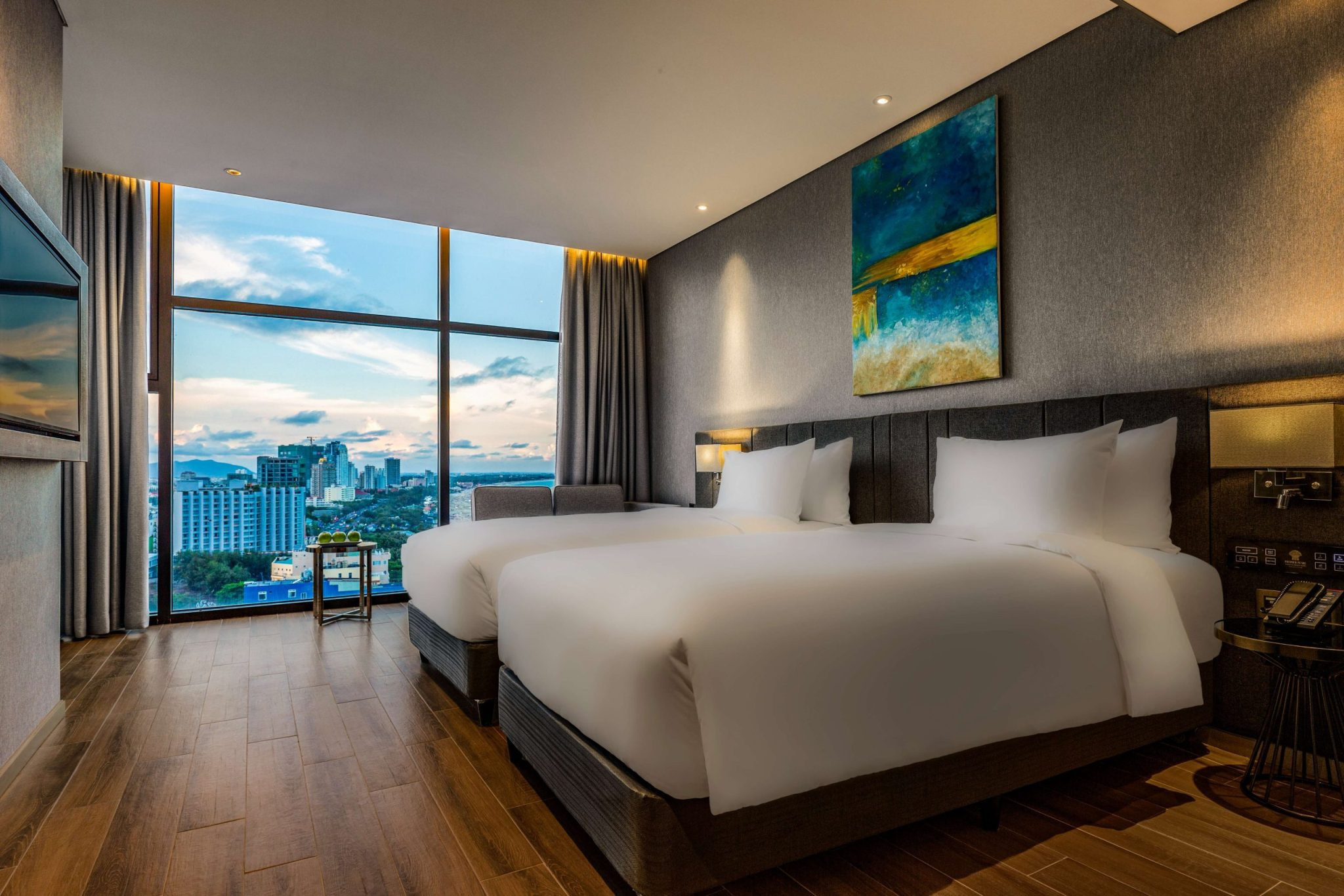 Phòng Deluxe Twin Ocean View Premier Pearl Vũng Tàu với thiết kế hiện đại