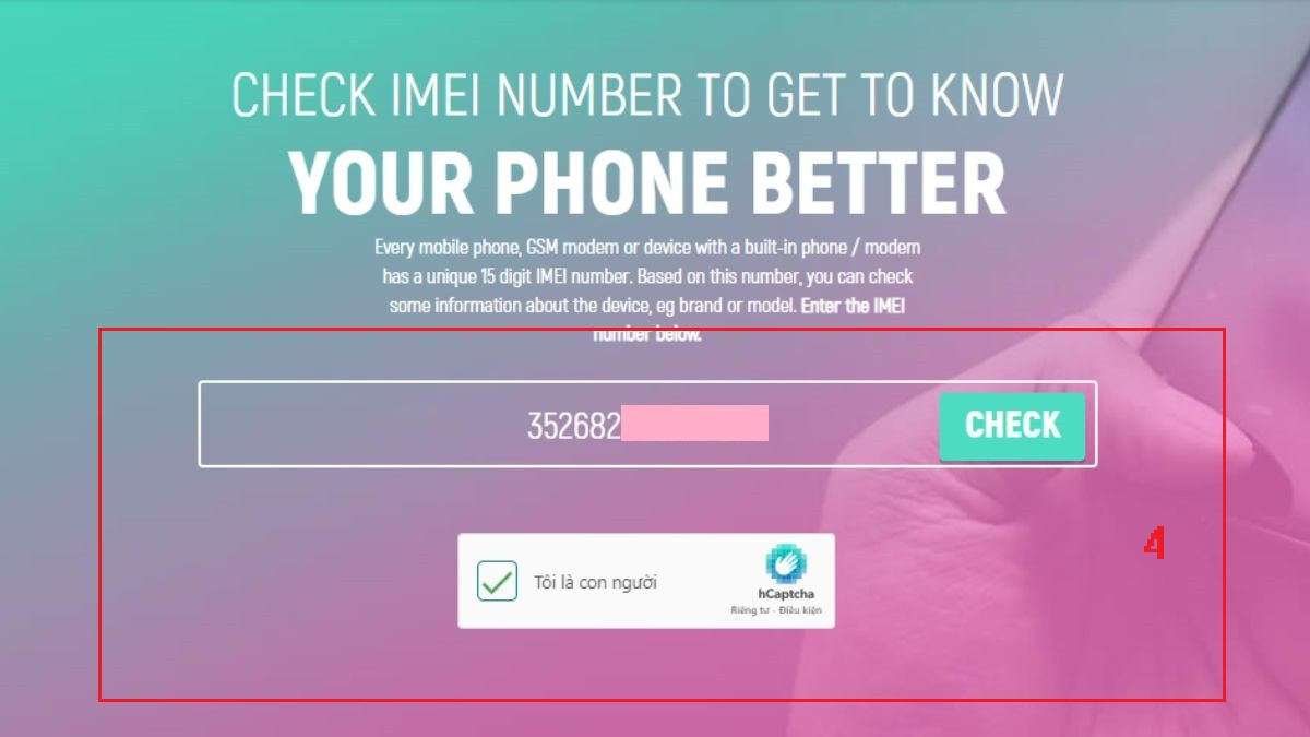 Kiểm tra ngày kích hoạt iPhone bằng IMEI bước 2