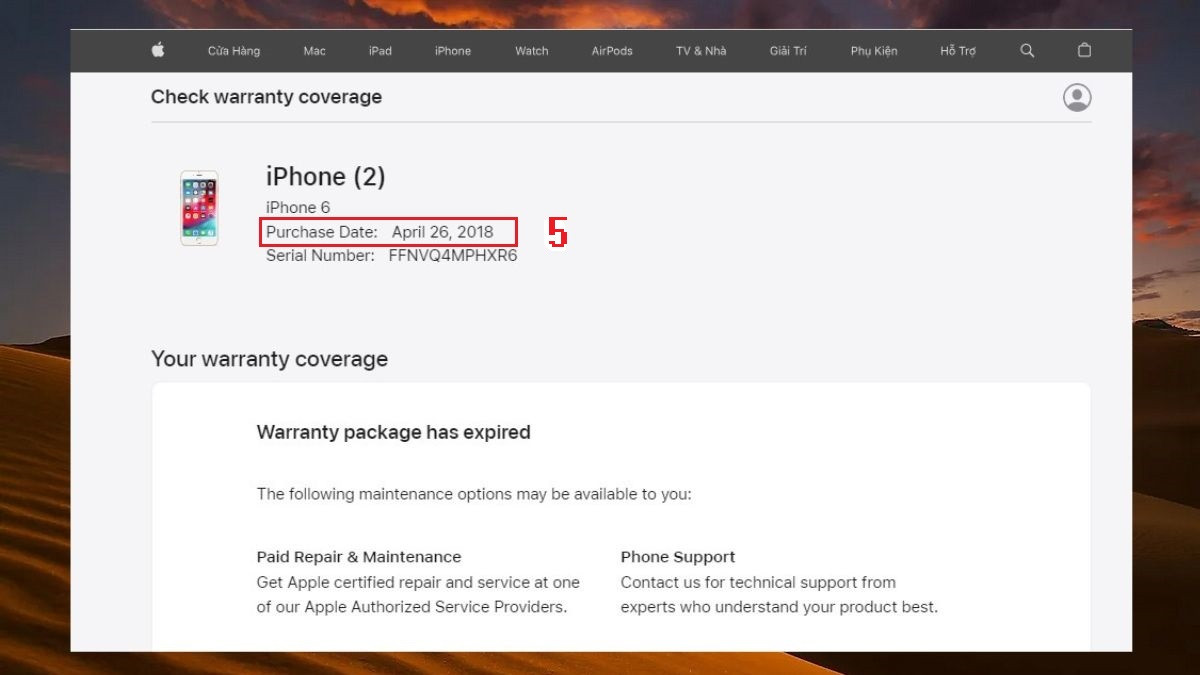 Kiểm tra ngày kích hoạt iPhone bằng iCloud bước 5