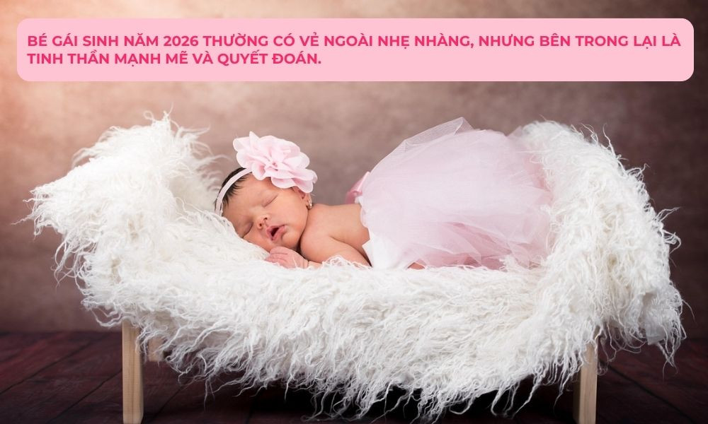 Bé gái sinh năm 2026 thường nhẹ nhàng, tinh tế và giàu năng lượng sáng tạo